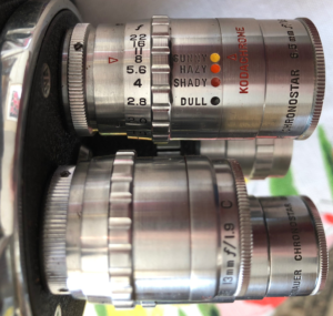 Wittnauer Cine-Twin Camera Lenses with Lighting Dots.