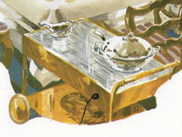 Serving Cart with Chafing Dish Painting