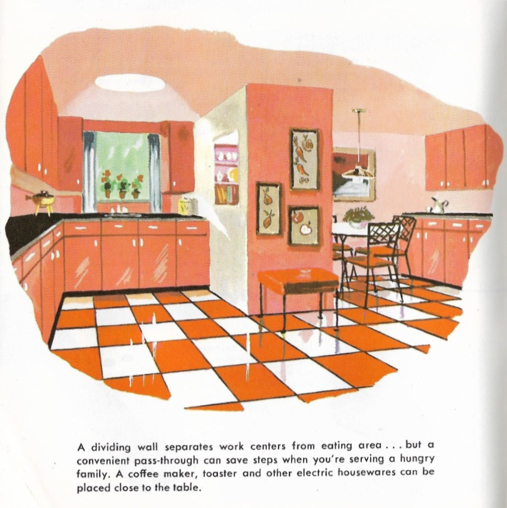 Semi-Open Kitchen Dining Area Painting