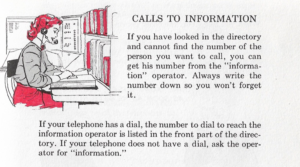 Calls to Information Operator Assistance