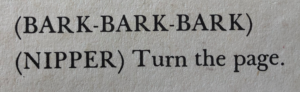 Bark Bark Bark. Turn the Page
