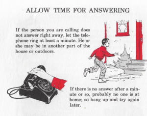 Phone Manners: Allow Time for Answering Diagram