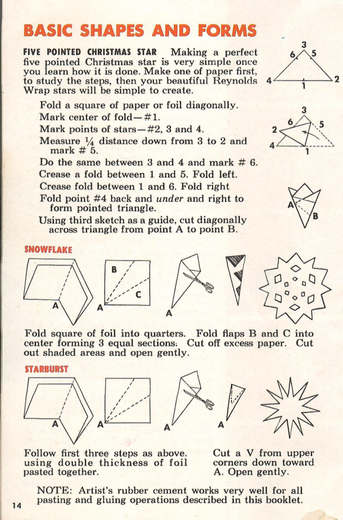 Five Pointed Christmas Star Instructions