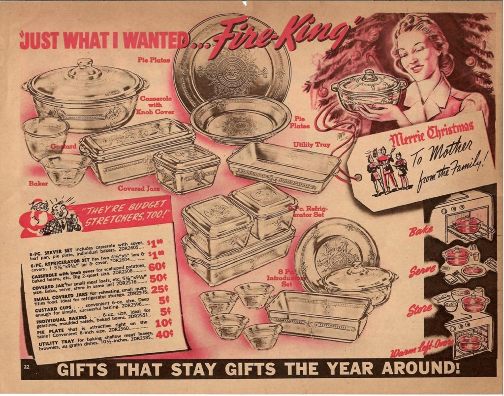 Fire-King Cookware. Mom’s Perfect Gift Flyer