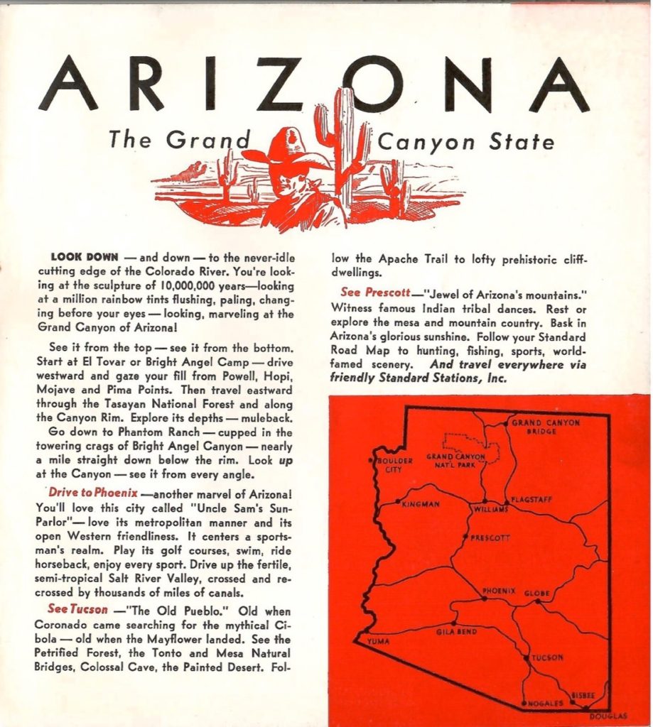 Standard Stations give a description of what to do when visiting Arizona, like visiting Phoenix, Tucson or Prescott.