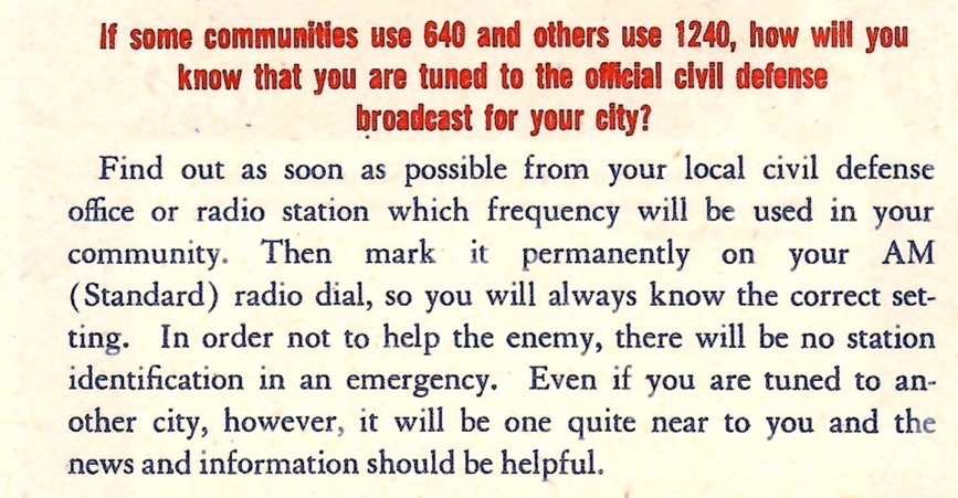 To find out which is the correct frequency in your area you should contact your local civil defense office.