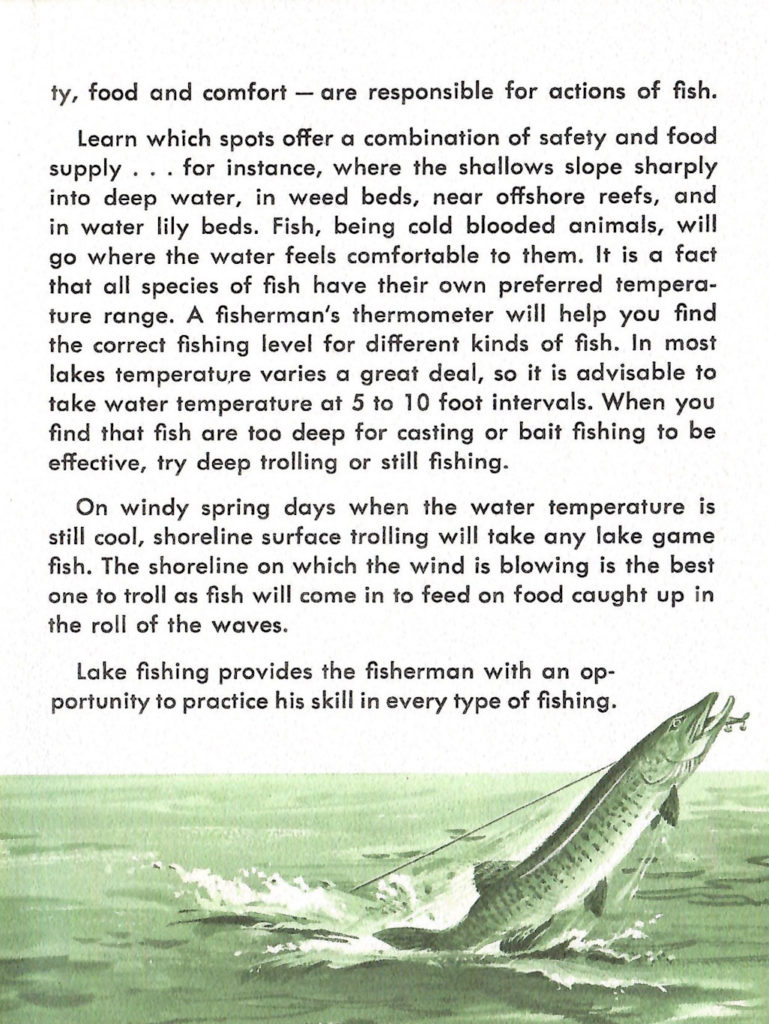 Description on the effect of temperature in water has on fish.