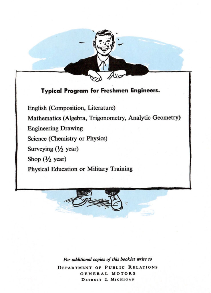 A typical program for freshman engineers.
