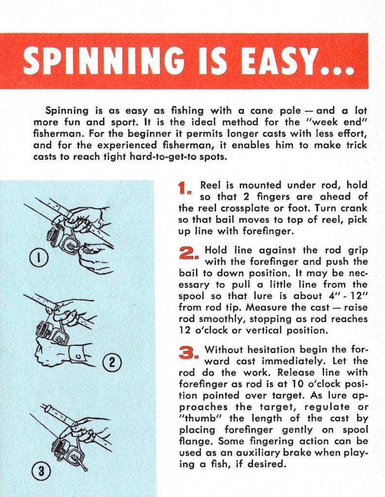 Techniques for spinning the line out of a rod. It takes three steps.