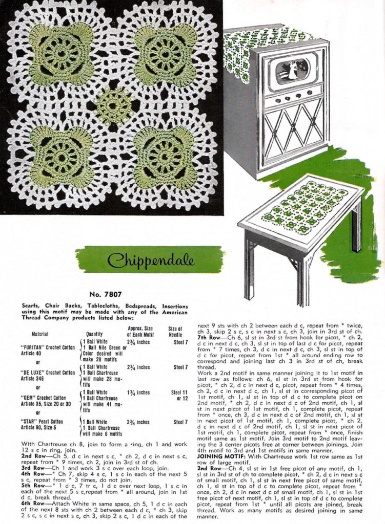 Chippendale Crochet Design Pattern