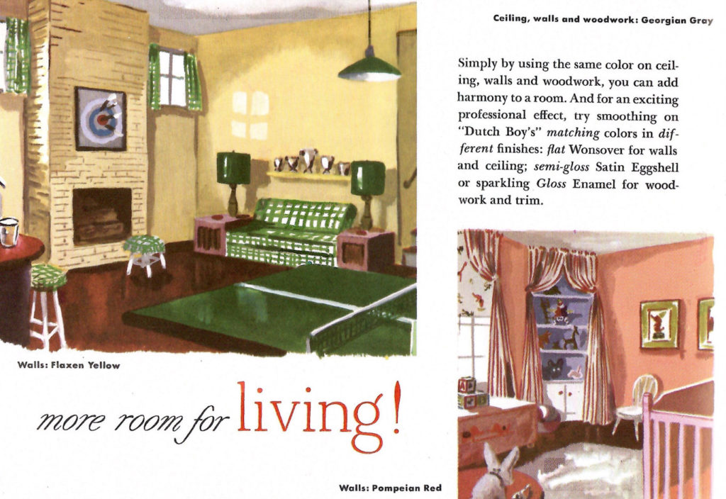 Mid-century Dutch color creates rooms for living!