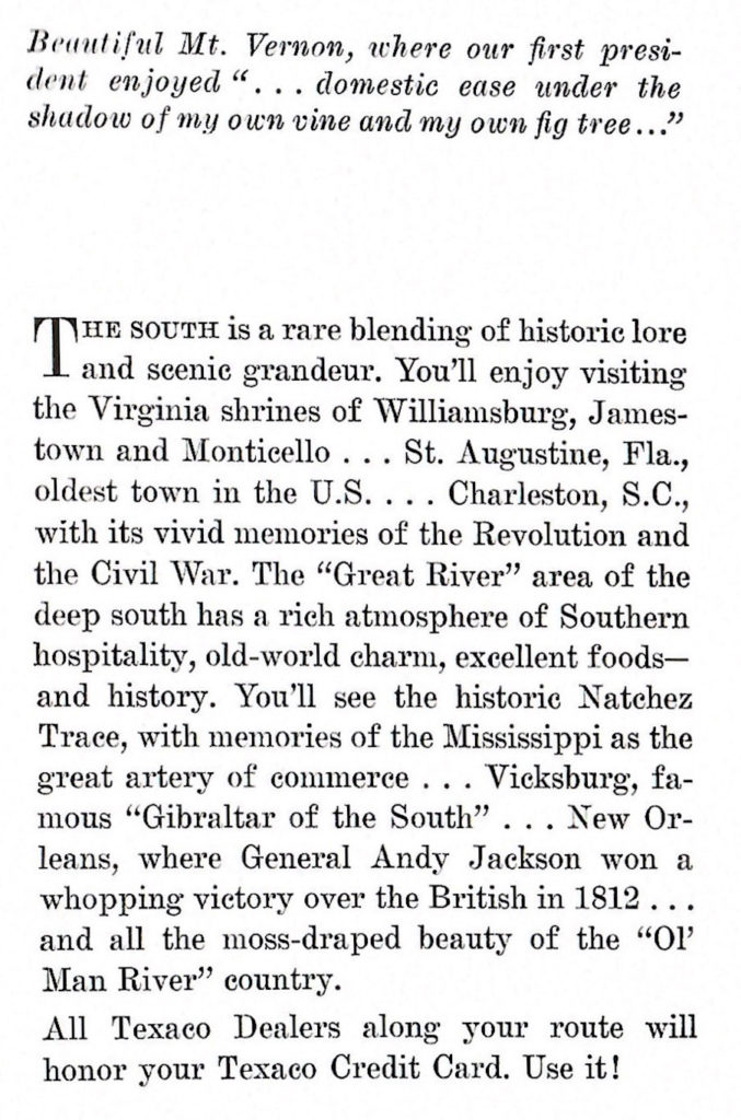 Details About Mount Vernon and the South!
