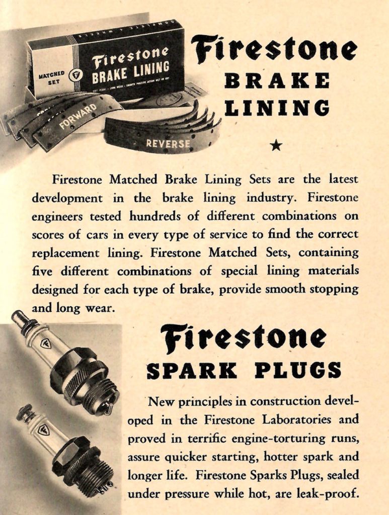 Fantastic Firestone Brakes and Spark Plugs