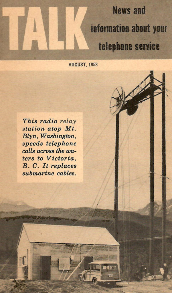 August Talk! Cover of the 1953 edition of a telephone newsletter.