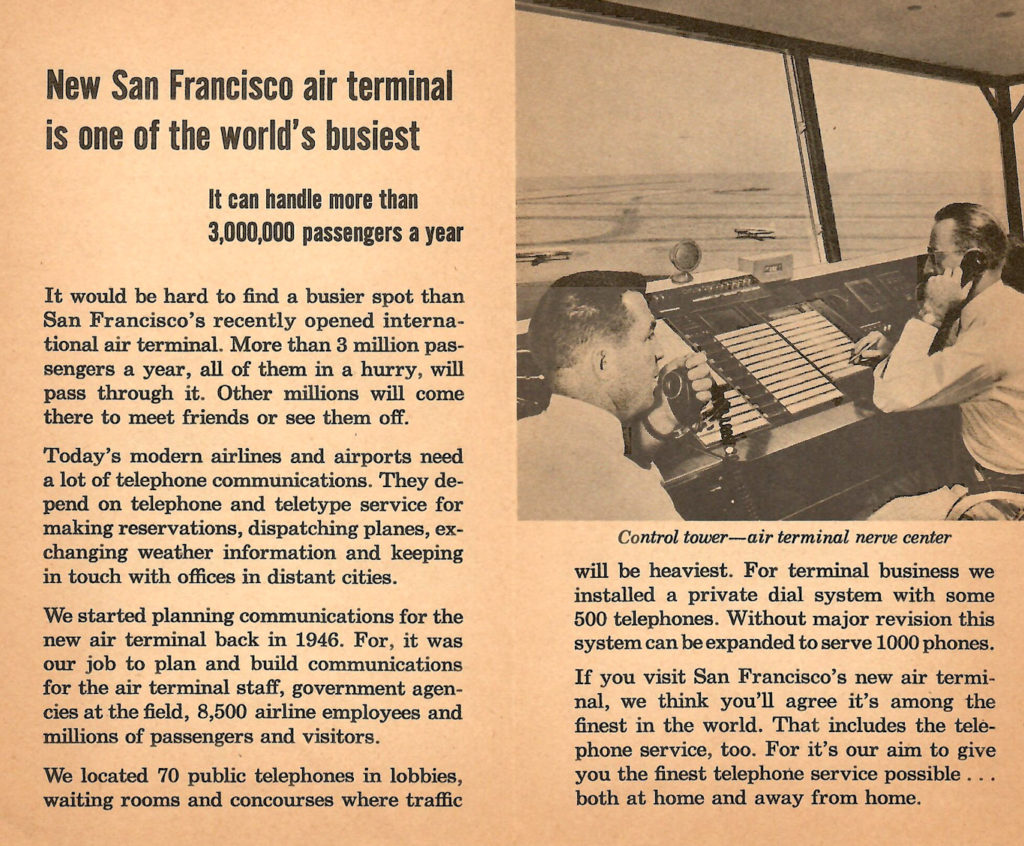 An article about phones & planes at San Francisco International Airport.