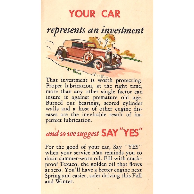 Take Good Care of your Prized Possession! Say Yes! Protect your investment with proper auto maintenance.