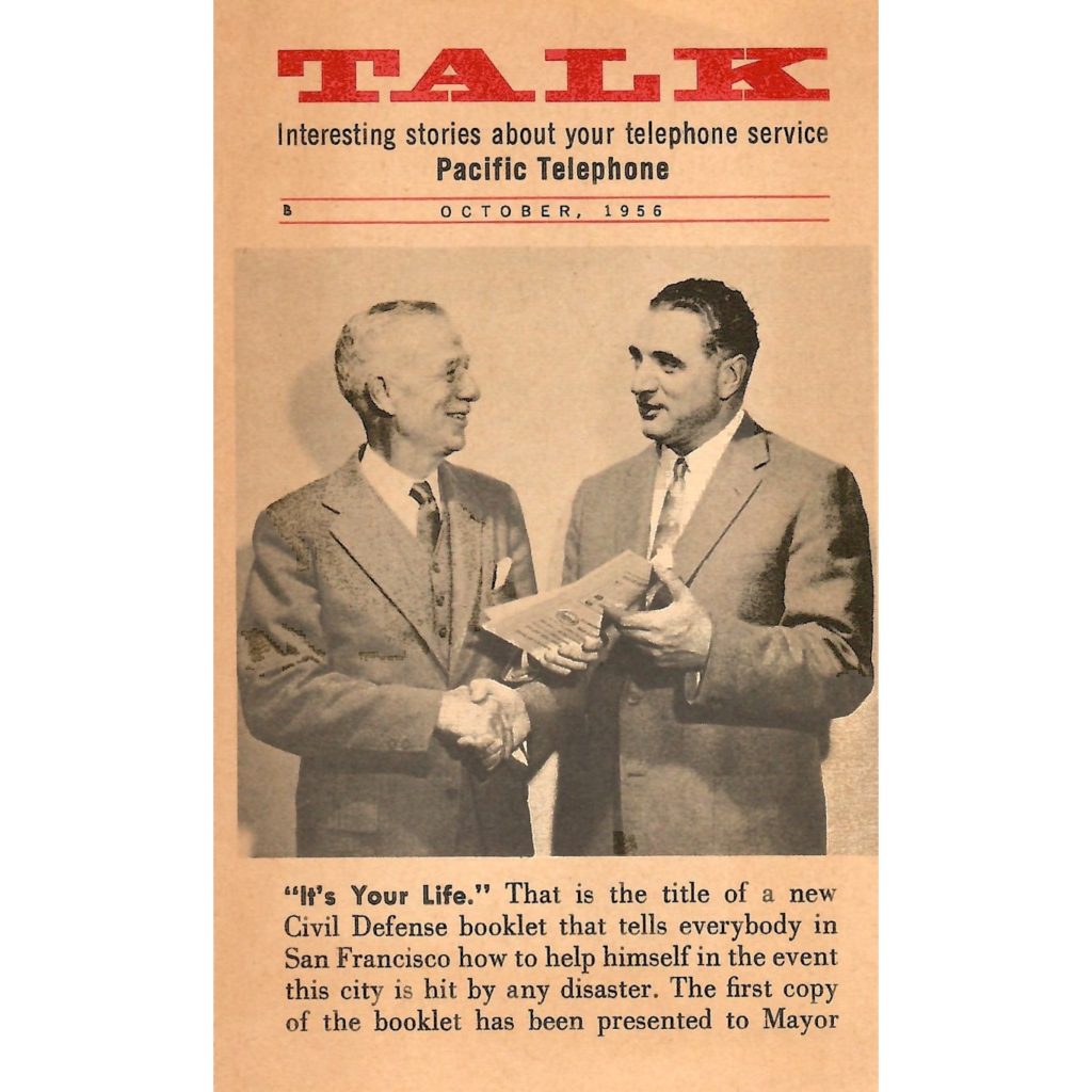 Cover of the October 1956 Edition of the “Talk” Newsletter.