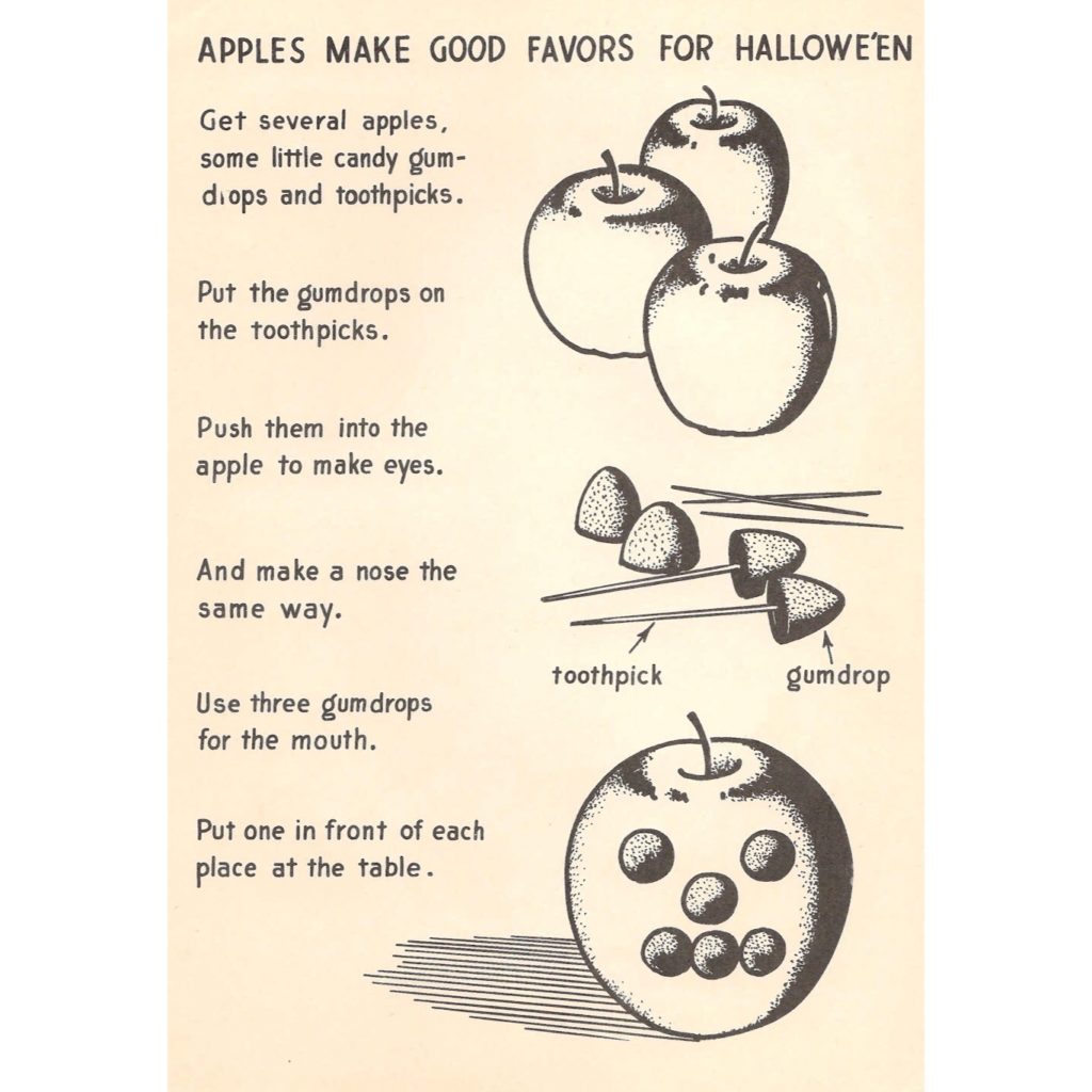 Ideas to decorate apples for Halloween.
