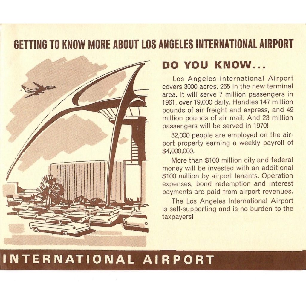 LAX in the 1960s! Information about the airport.