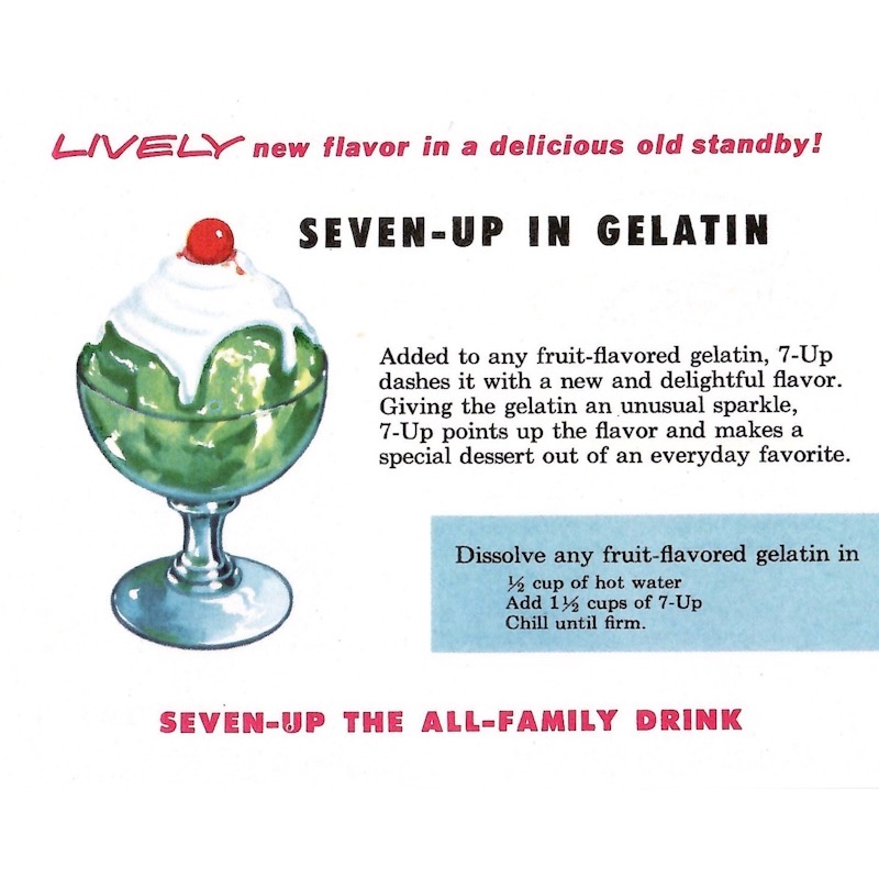 Recipe for gelatin made with 7-Up.