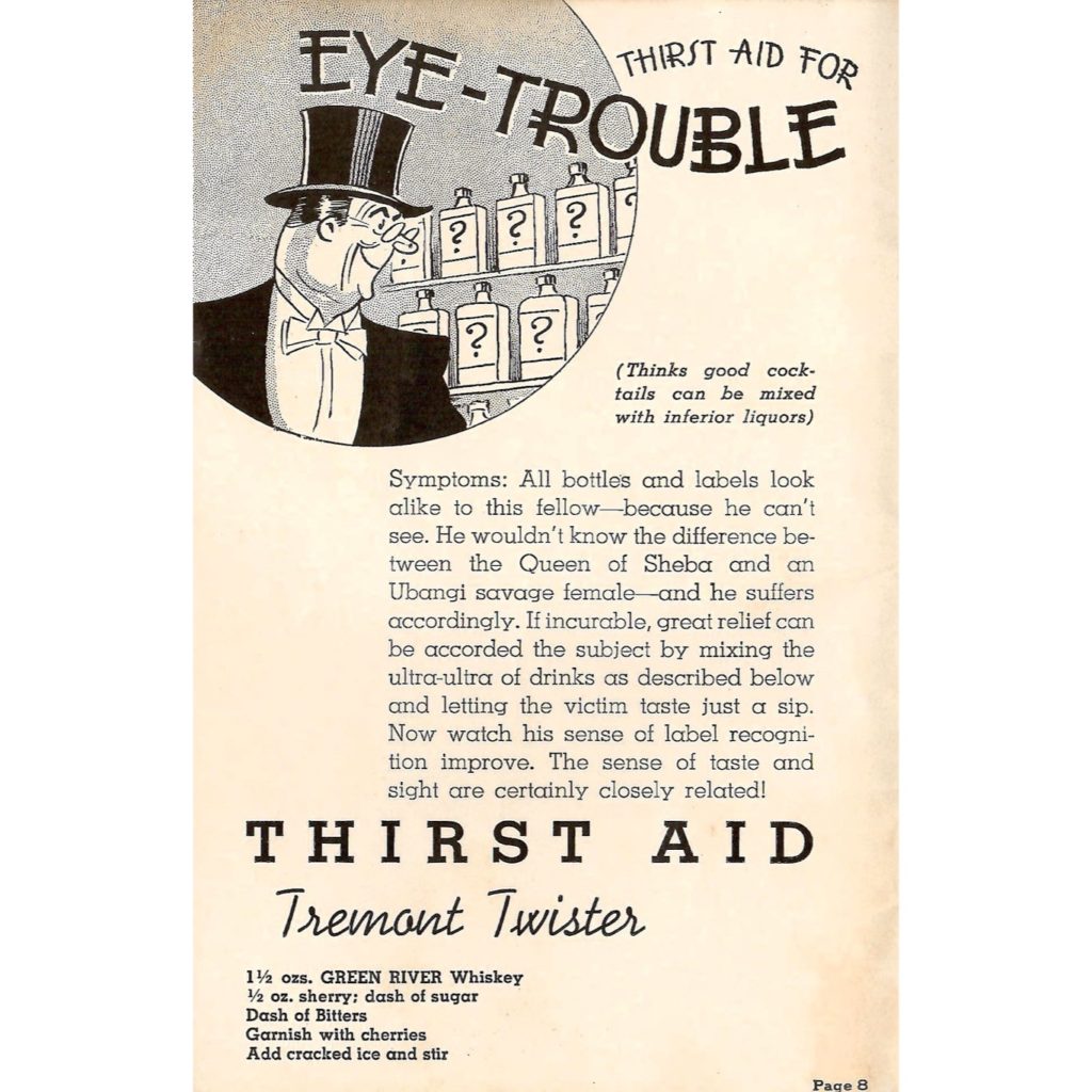 Thirst Aid for Eye Trouble!