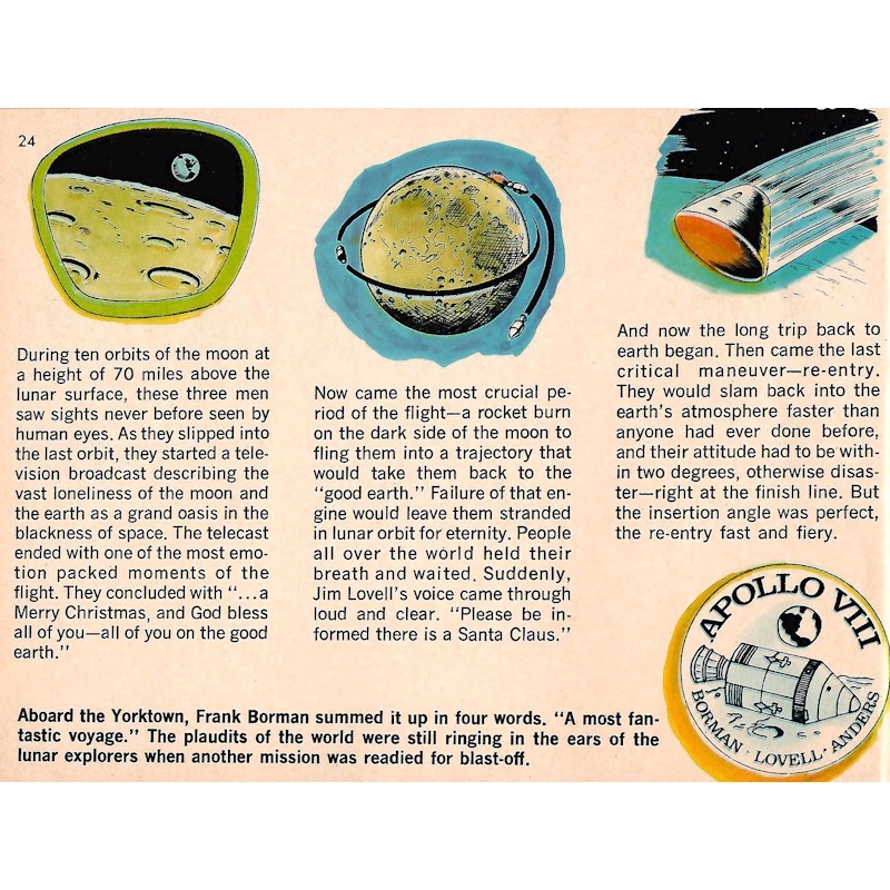 More comic book description of the Apollo eight mission.