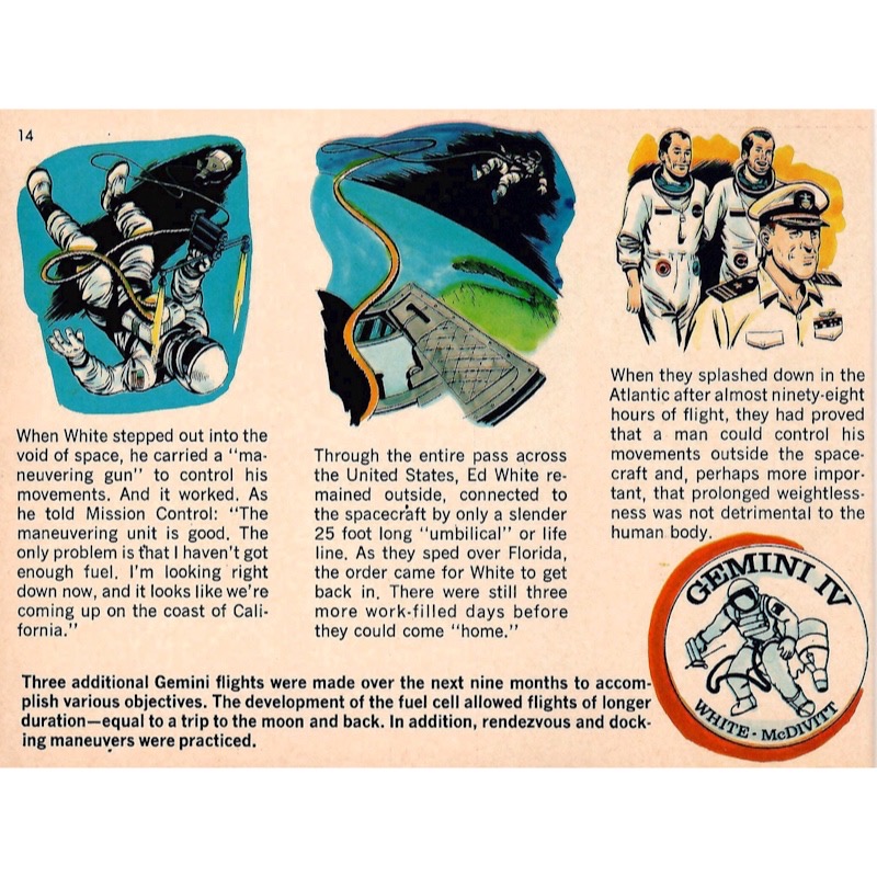 Comic book description of Gemini 4