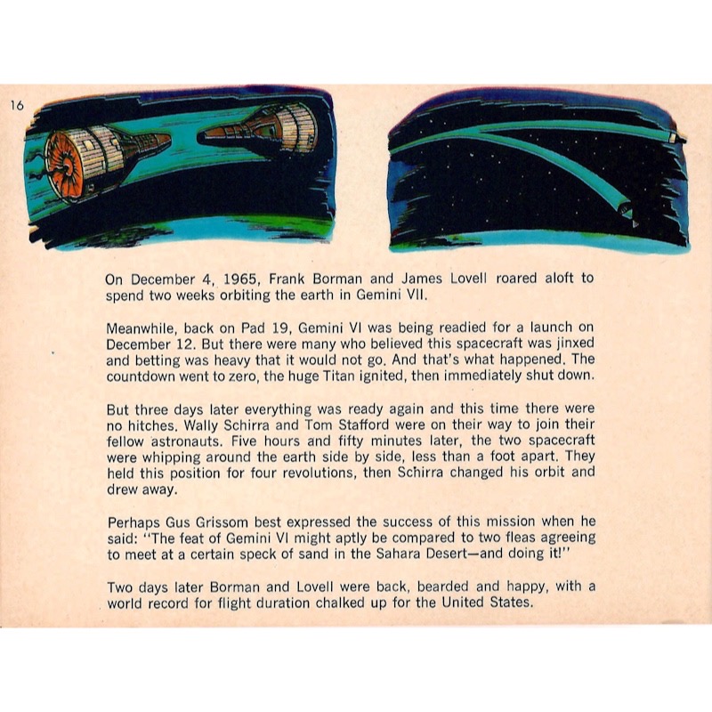 Comic book description of Gemini 7