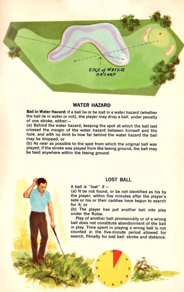 More Confusing Rules. Tips found inside the "Seagram's Guide to Strategic Golf" booklet.