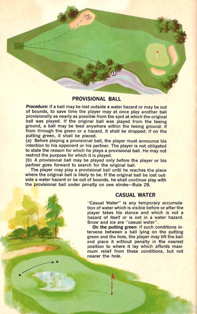 Golf Hazards. Tips found inside the "Seagram's Guide to Strategic Golf" booklet.