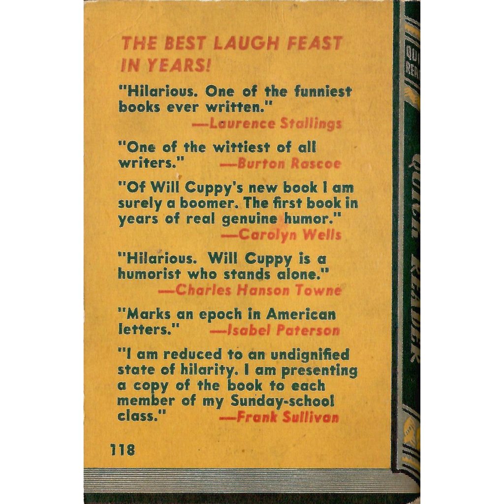 Back cover of a quick reader book called How to Tell your Friends from the Apes.