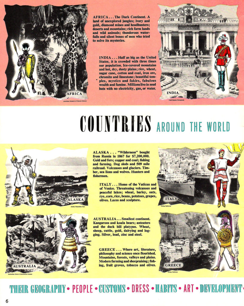 Countries Around the World. Article in the Book of Knowledge Encyclopedia Promotional Booklet.