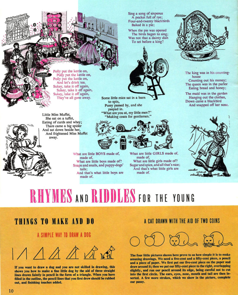 Rhymes and Riddles. An article in the Book of Knowledge Encyclopedia Promotional Booklet.