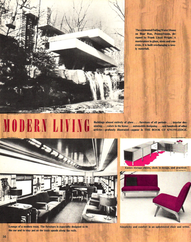 Modern Living. An article in the Book of Knowledge Encyclopedia Promotional Booklet.