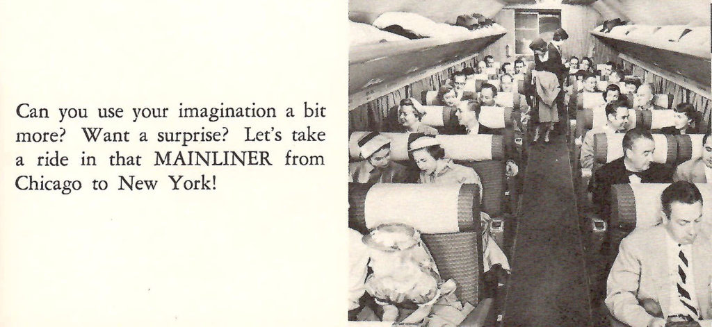 Inside the Mainliner. Part of a booklet published by United Airlines in the late 1950s going behind the scenes of a typical airport.