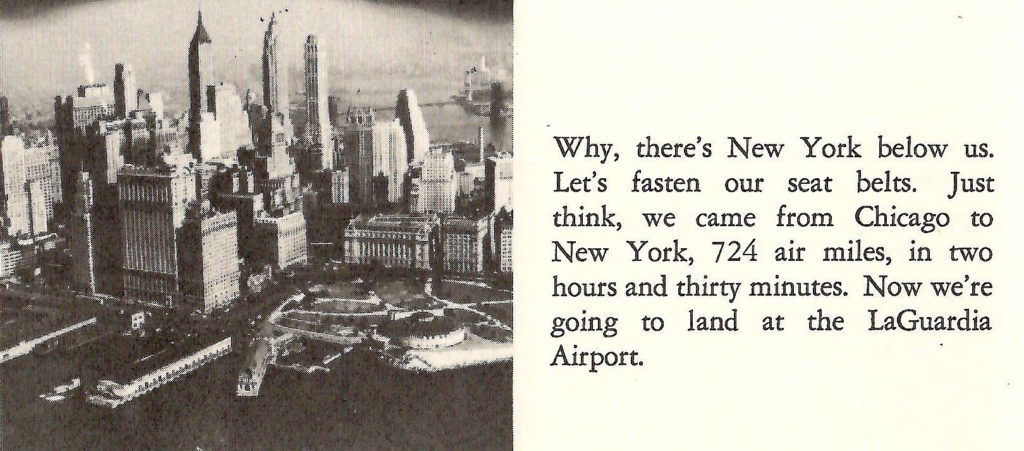 See New York from the air! Part of a booklet published by United Airlines in the late 1950s going behind the scenes of a typical airport.