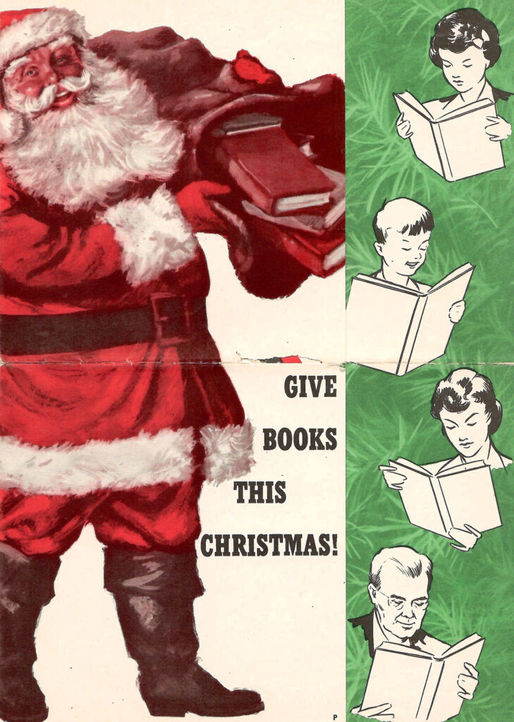 Give Books for Christmas. Cover of a promotional flyer published in the early 1950s.